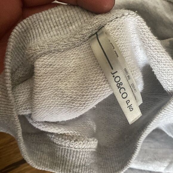 J.O. & Co. Ultra Soft Gray Crop Oversized Pullover - Picture 3 of 4